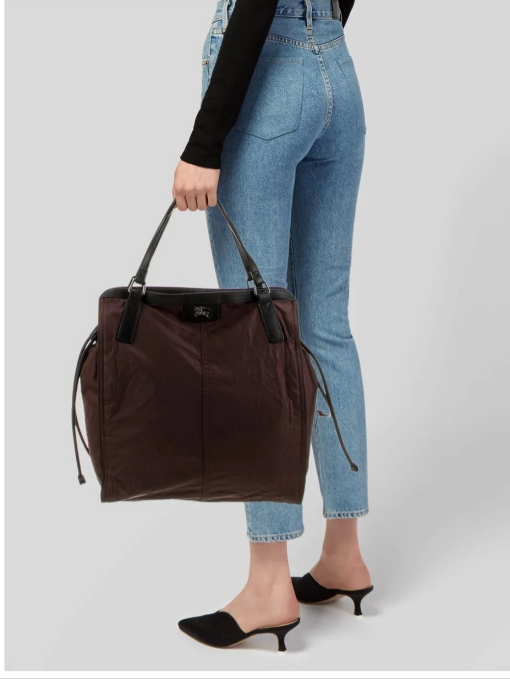 Burberry Nylon Shoulder Bag, Brown.
